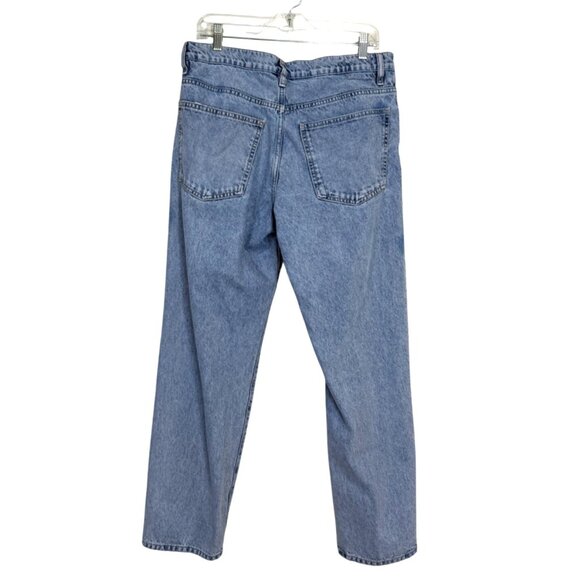 Massimo Dutti Womens High-Waisted Straight-Leg Jeans Blue Size 10 - Picture 2 of 7